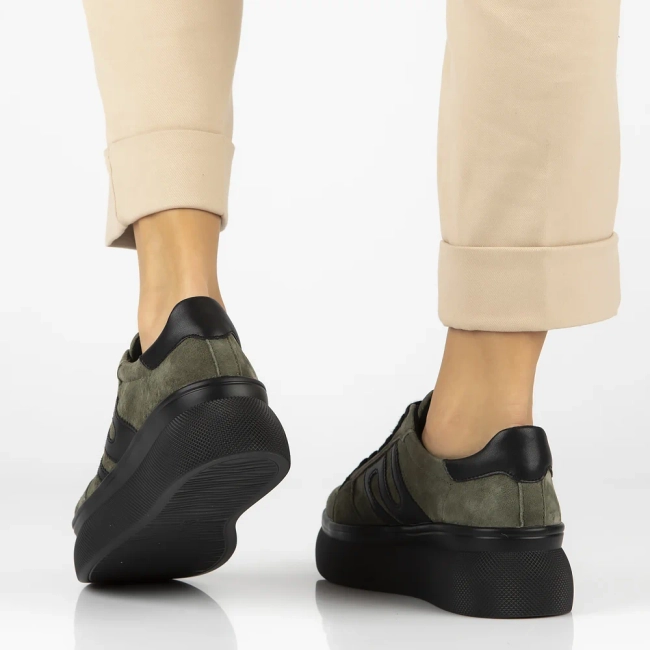 Leather sneakers Filippo DP7175/25 KH khaki