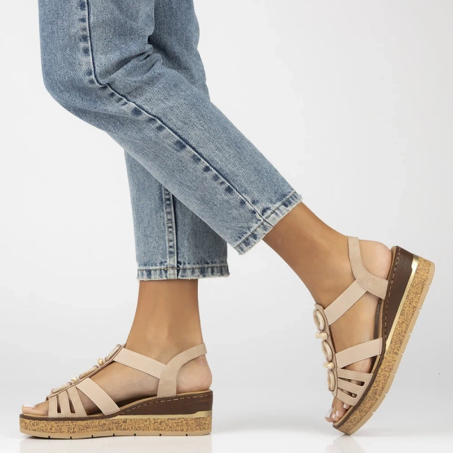 Sandals Rieker 63778-31 pink