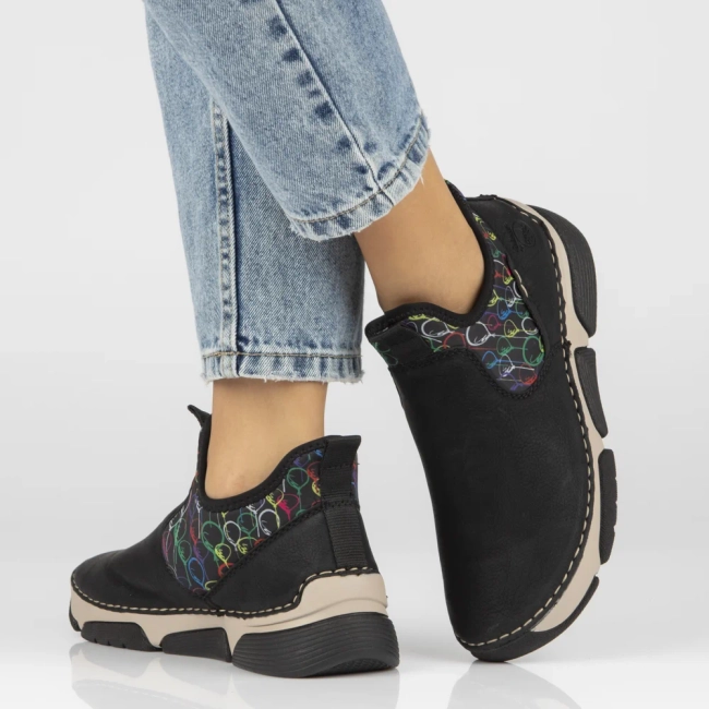 Sneakersy Rieker 45957-00 czarne