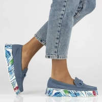 Leather shoes Filippo DP6703/25 BL blue