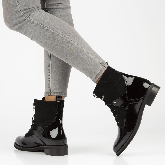 Leather ankle boots Sagan 4671 black