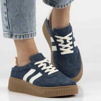 Leather sneakers Filippo DP6776/25 BL blue