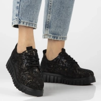 Leather sneakers Filippo DP6846/25 BK FL black