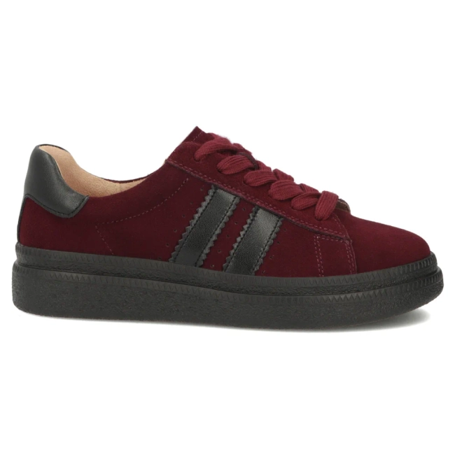 Skórzane sneakersy Filippo DP7981/26 BG bordowe