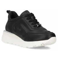 Leather sneakers Filippo DP6849/25 BK black