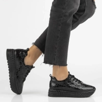 Skórzane sneakersy Filippo DP7284/25 BK czarne