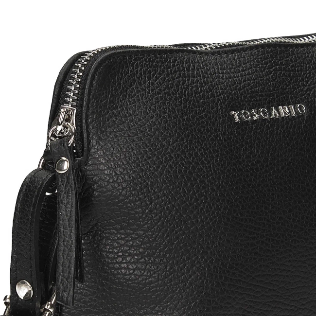 Skórzana torebka Toscanio F197 czarna