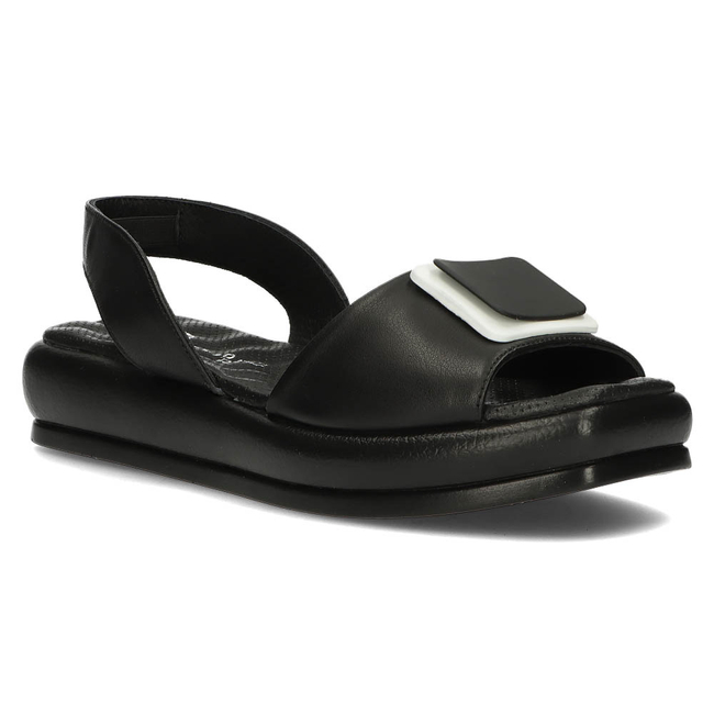 Leather sandals Filippo DS3902/22 BK black
