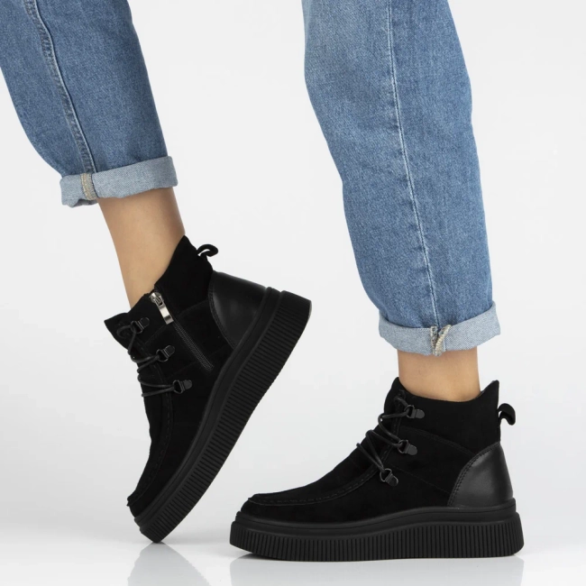 Leather ankle boots Filippo DBT7299/25 BK black