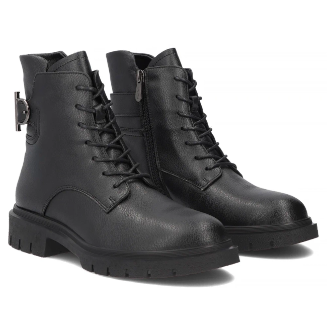 Skórzane botki Filippo DBT8018/26 BK czarne