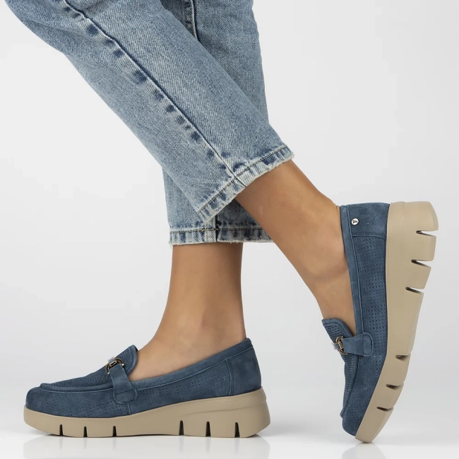 Leather shoes Filippo DP7002/25 BL blue