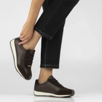 Skórzane sneakersy Filippo DP7979/26 D BR brązowe