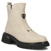 Leather ankle boots Filippo DBT7148/25 BE beige