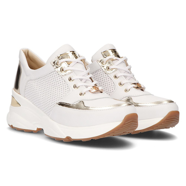 Leather sneakers Filippo 087D white gold