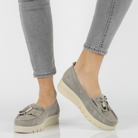 Leather loafers Filippo DP2030/21 GR gray