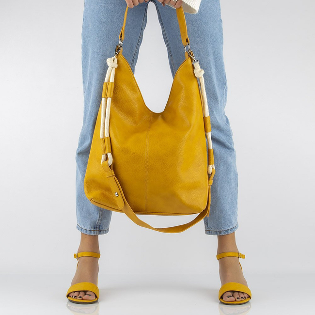 Bag Filippo TD0157/21 YL yellow bag with decorative cord