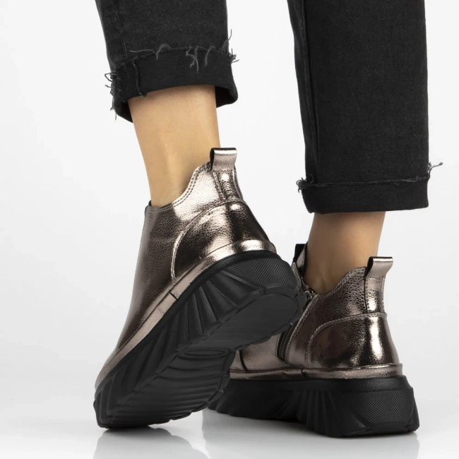 Leather ankle boots Filippo DBT7426/25 GN gun metal