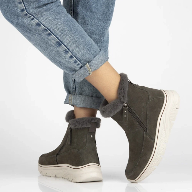 Leather ankle boots Filippo DBT7291/25 GR grey