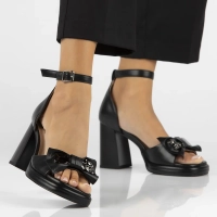 Leather sandals Filippo DS6179/25 BK black