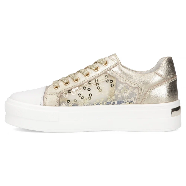 Skórzane trampki Filippo DP7060/25 GO złote