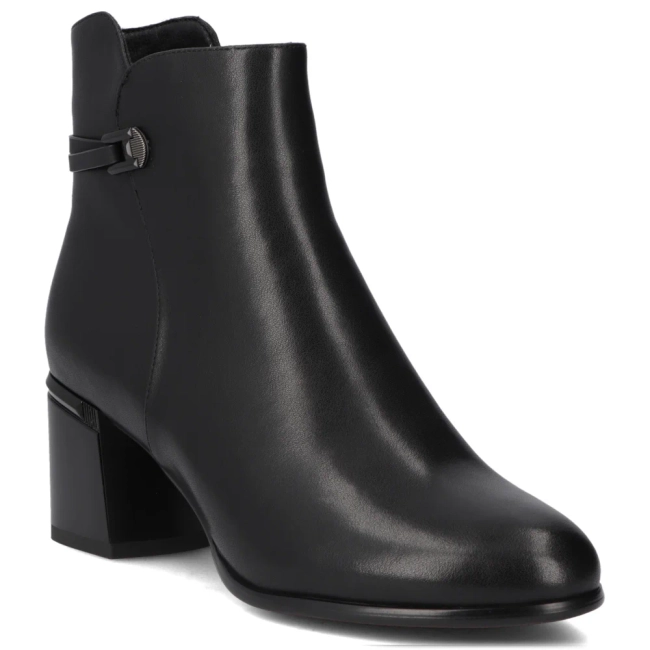 Leather ankle boots Filippo DBT7377/25 BK black