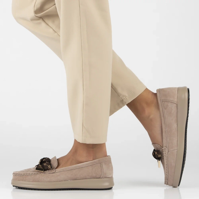 Leather loafers Filippo DP6457/26 BE beige