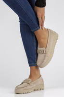 Skórzane mokasyny Filippo DP3334/23 BE beżowe