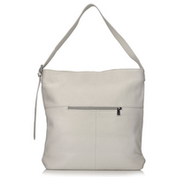 Torebka Toscanio Hobo Skórzana C127 jasna szara
