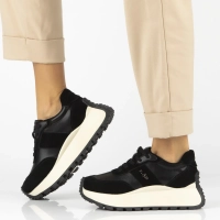 Skórzane sneakersy Filippo DP6785/25 BK czarne