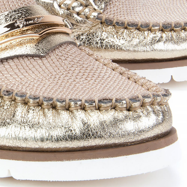 Moccasins Lemar 10051 Krysztalki J.Zł + Roma Beige