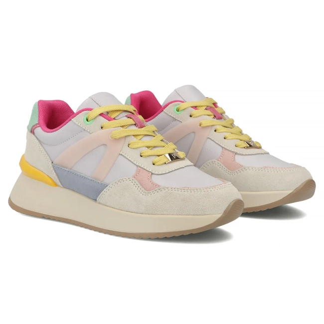 Skórzane sneakersy Filippo DP7775/26 PI YL wielokolorowe