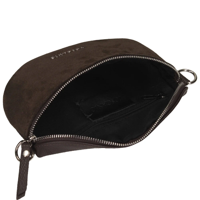 Leather crossbody bag Toscanio G146 dark brown