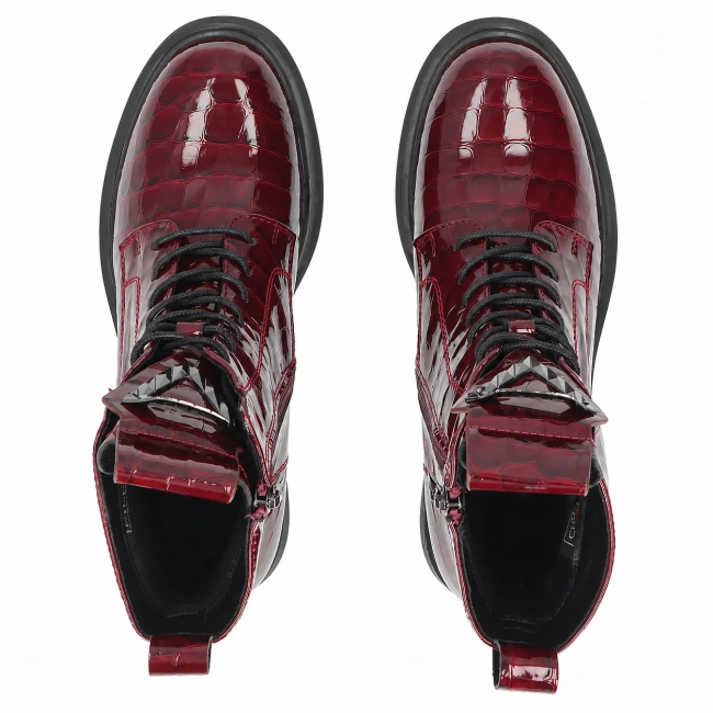 Leather ankle boots Filippo DBT8038/26 BG burgundy