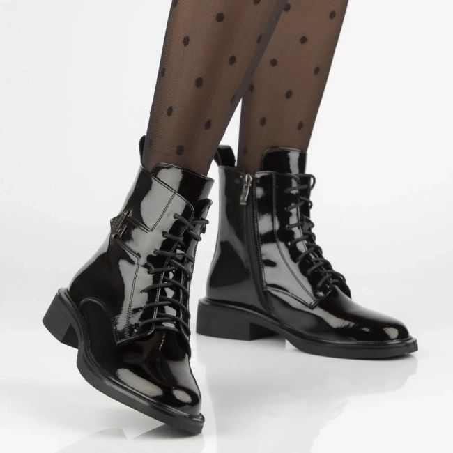 Leather ankle boots Filippo DBT7315/25 BK black