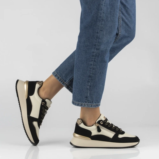 Leather sneakers Filippo DP7770/26 WH BK white-black