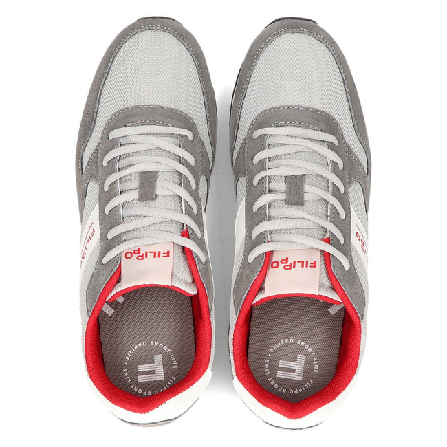 Skórzane buty Filippo MSP2117/21 GR szare