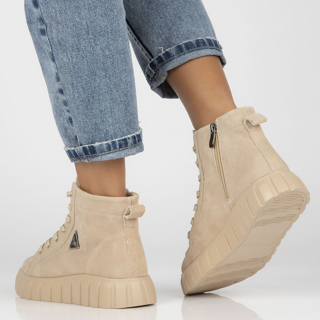 Leather boots Filippo DBT4146/22 BE beige