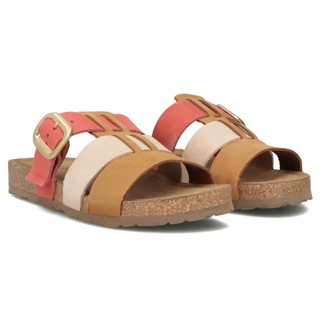 Leather flip-flops Yokono JERBA-137 NOBUCK MULT FU multicolor