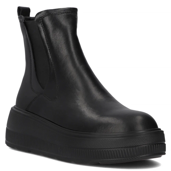 Leather ankle boots DBT6375/24 BK black