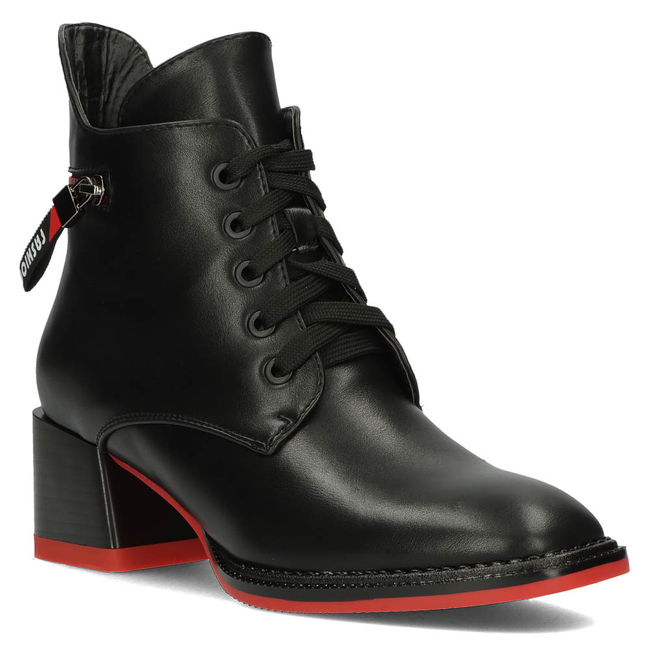 Botki na obcasie Filippo DBT4127/22 BK czarne
