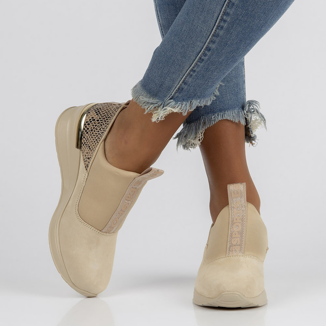 Leather Sneakers Filippo DP1689/22 beige