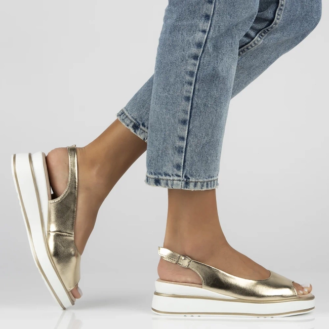 Leather sandals Filippo DS6153/25 GO gold