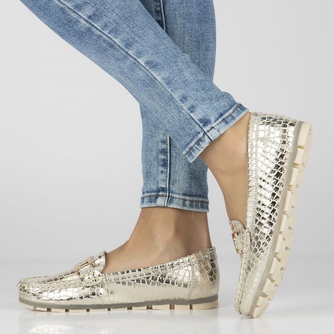 Leather loafers Filippo DP3630/23 GO gold