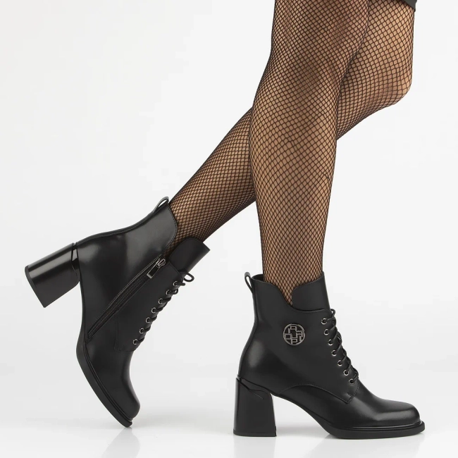 Leather ankle boots Filippo DBT7320/25 BK black