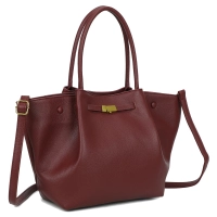 Burgundy handbag prime clasp