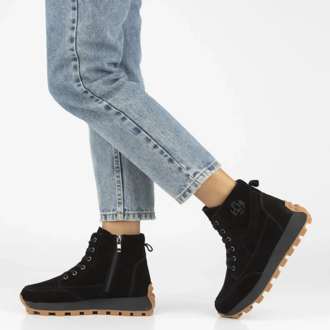 Leather ankle boots Filippo DBT7160/25 BK black