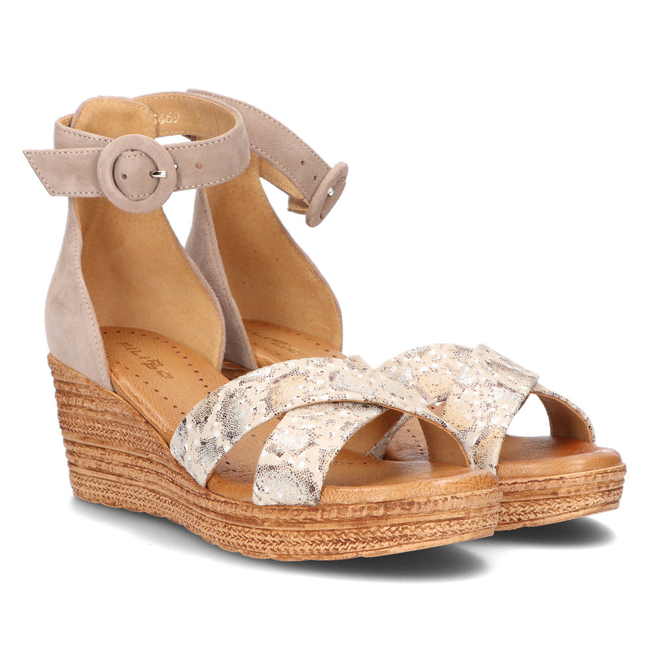 Leather sandals Filippo 04565-04/00-5 gold beige