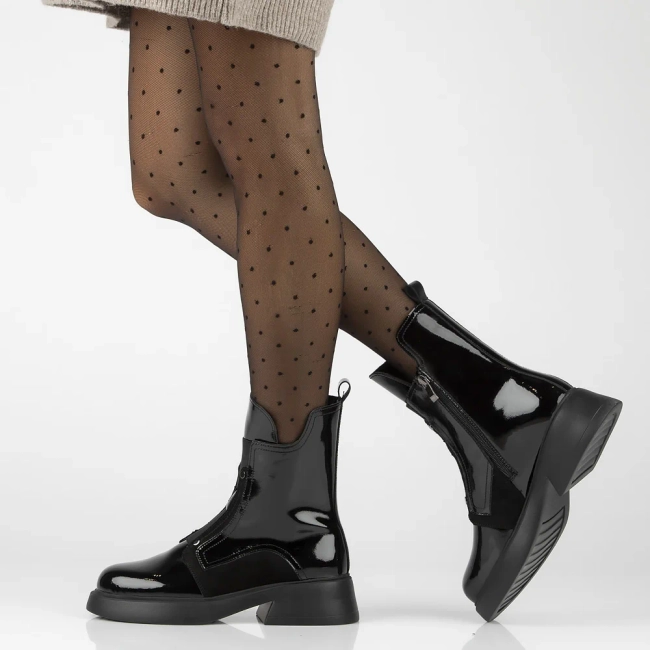 Leather boots Filippo DBT6567/24 BK L black