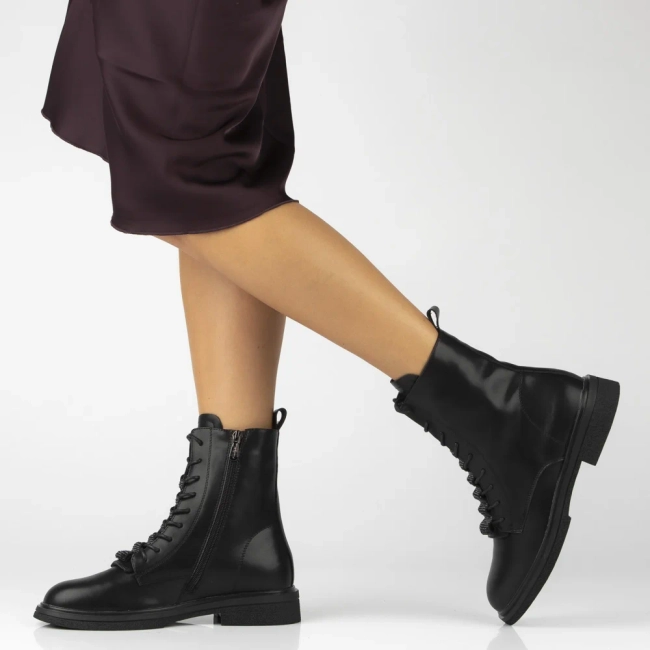 Leather ankle boots Filippo DBT7250/25 BK black