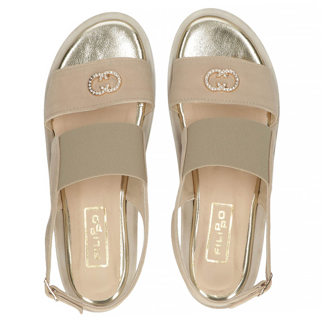 Leather sandals Filippo 179 beige